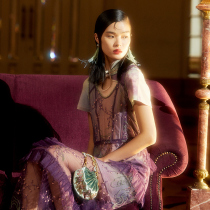 LE FAME lafam Spring Autumn new fashion romantic mesh embroidery two-piece LF9Q11O03P019