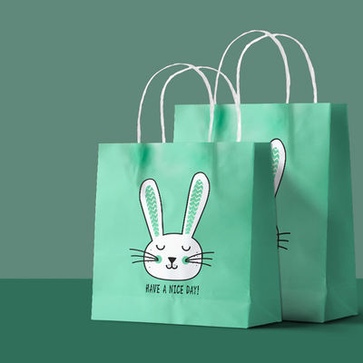 Gift bags, souvenirs, gift packaging bags, eco-friendly, creative, cute cartoon, fresh and clean kraft paper bags, hand-held bags