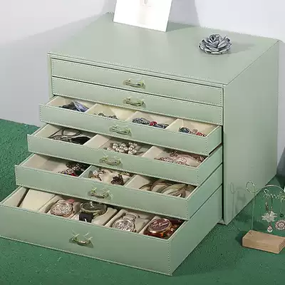 High-end large-capacity multi-layer jewelry box female Princess European Korean jewelry storage cabinet box birthday gift