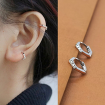 Ear ring sterling silver needle with ear hole Super Flash pentagonal sense 2021 New Tide ear bone nail small ear ring