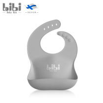 bibiBabyBox baby waterproof super soft silicone bib baby food supplementary food bib eating rice pocket saliva towel