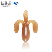 Baby tooth stick baby tooth glue toy nano silver silica gel soft can be boiled nano silver silicone banana bite glue