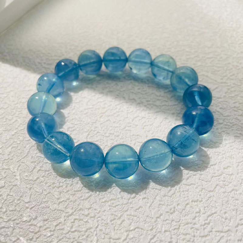 Ice-Clear Blue Devil Blue Holy Blue Aquamarine Bracelet