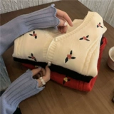 Трикотажный кардиган, утепленный лонгслив, свитер, короткая куртка, оверсайз, V-образный вырез