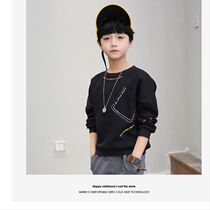 Boy long sleeve T-shirt 7 childrens clothing 8 White 5 Korean version 6 Cotton 10-12 spring and autumn 15 year old childrens shirt top