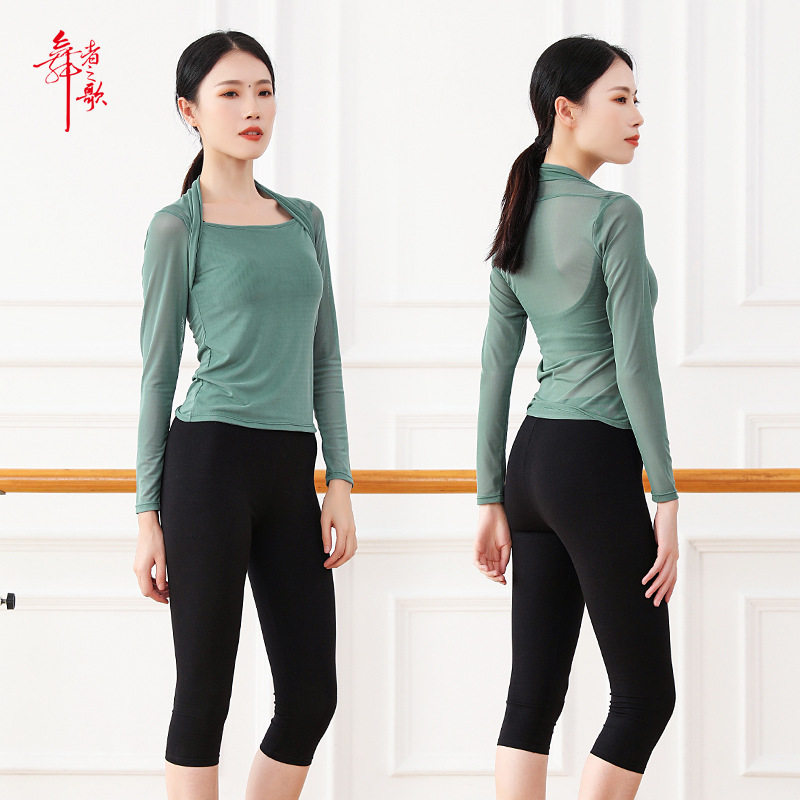 Dancer's song China Gufeng National Classical Dance Practice with Female Body Rhyme Clothes Flutter and Performance Blouse