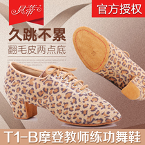 Betty Professional Latin Dance Shoes Womens Medium and High Heel Dance Shoes Teachers Soft Sole Training Shoes Square Dance Shoes T1-B