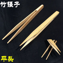Anti-static bamboo tweezers clip non-magnetic multi-meat moxibustion pet feeding flat pointed anti-scratch purification tweezers