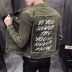 Áo khoác nam denim wash 2019 nam mới mùa xuân và mùa thu giản dị retro nam Slim letter in áo khoác nam - Áo khoác đôi đồ đôi nam nữ đẹp Áo khoác đôi