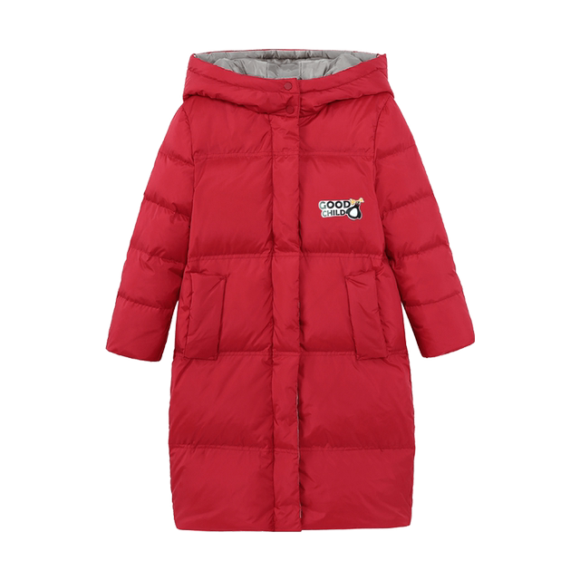 Govan children's clothing children's down jacket girls' long section over the knee 2022 new foreign style authentic thickened winter coat tide