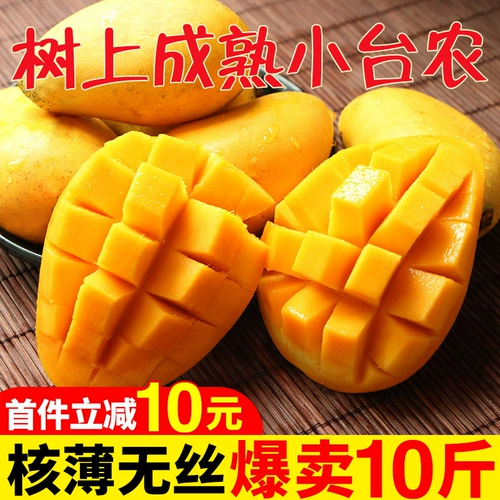 Зрелая ферма Hainan Xiaotai Farm Mango 10 фунтов свежих тропических фруктов Бесплатная доставка должна выбрать полную коробку наложней