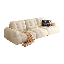 Pashaman cream style fabric sofa modern simple small apartment living room marshmallow cloud sofa cat scratch cloth