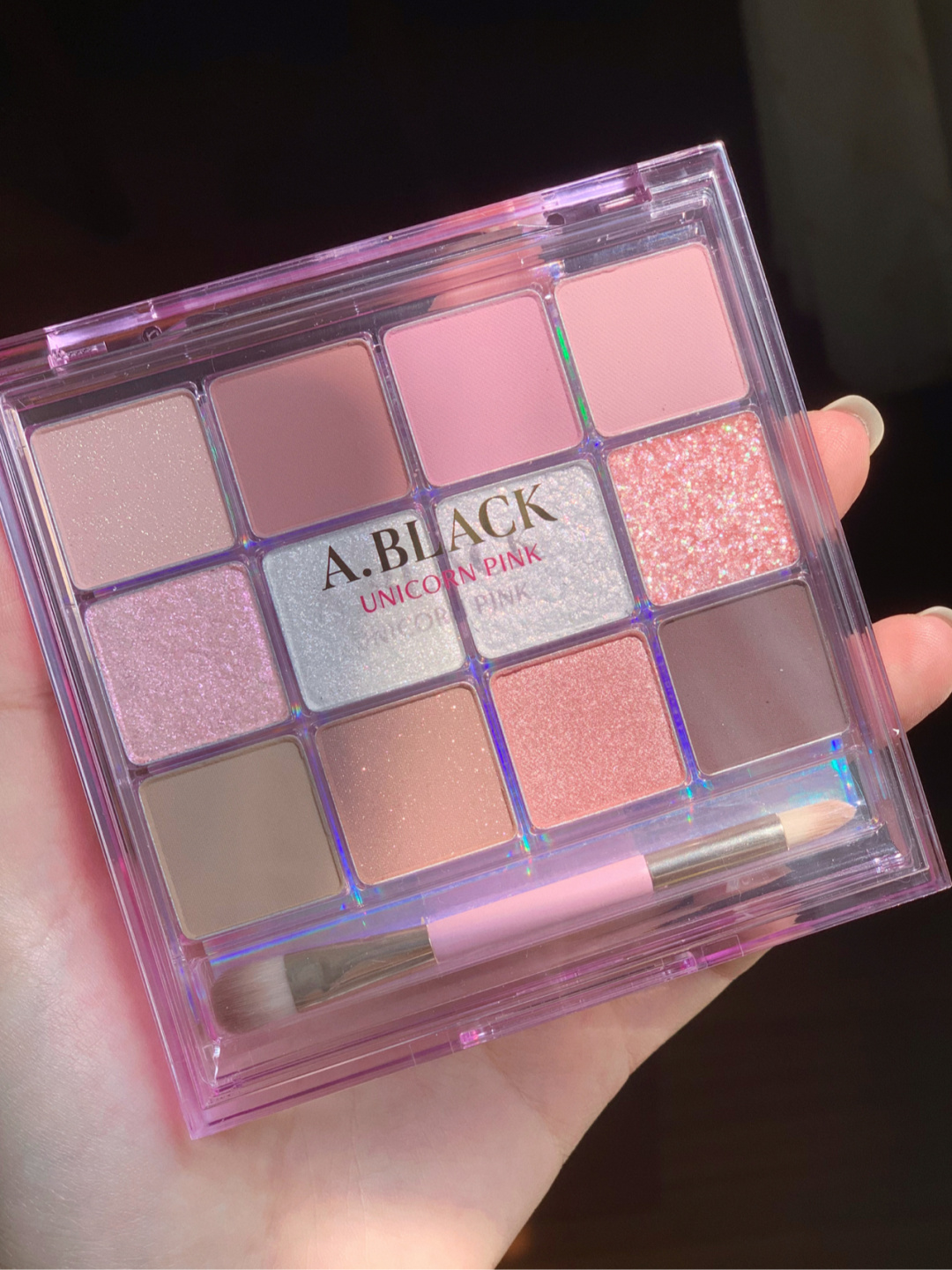 happyrim recommends Korean ABLACK Spring new 12 color eye shadow disc pink purple unicorn polarized sequin