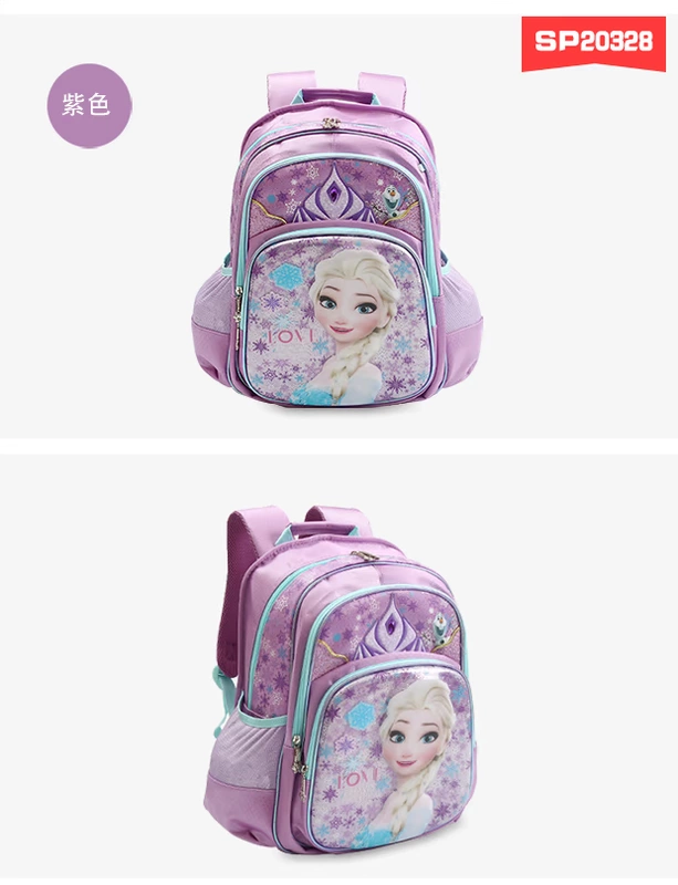 Disney schoolbag nữ sinh tiểu học lớp 1-3-4 băng và tuyết cô gái gánh ba lô trẻ em - Túi bé / Ba lô / Hành lý