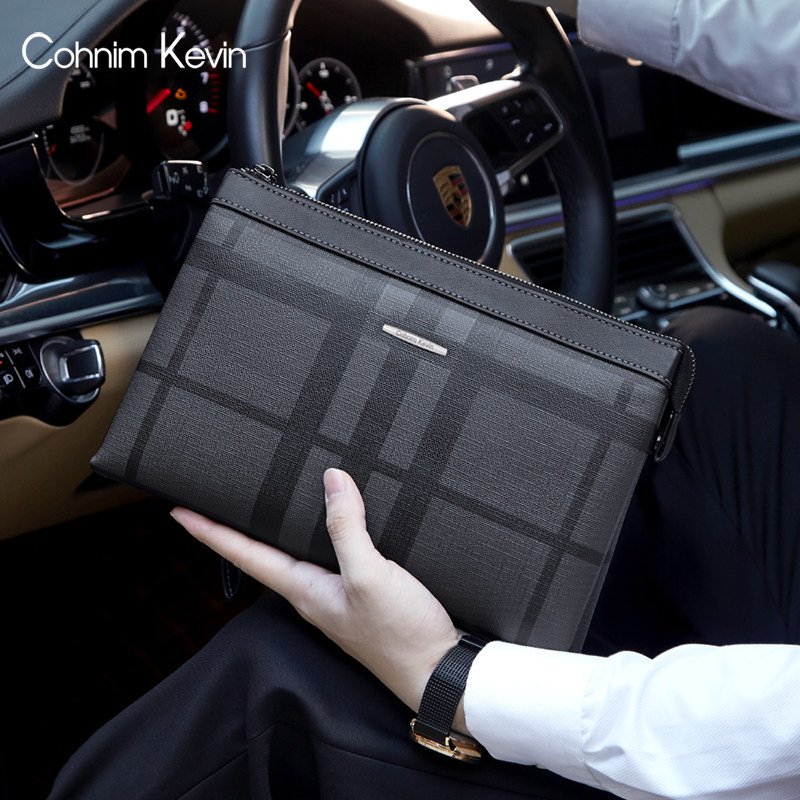 CohnimKevin2022 new hand grip bag men's business genuine leather handbag men's hand bag large capacity