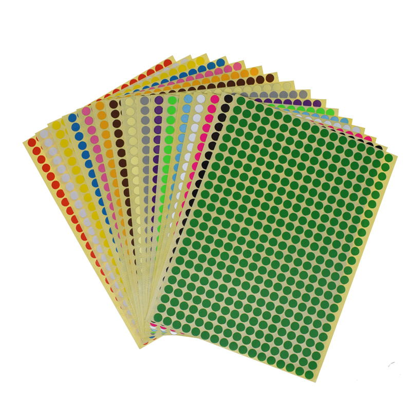 6mm round sticker color dot sticker 6mm color classification mark handwritten paste mouth take paper