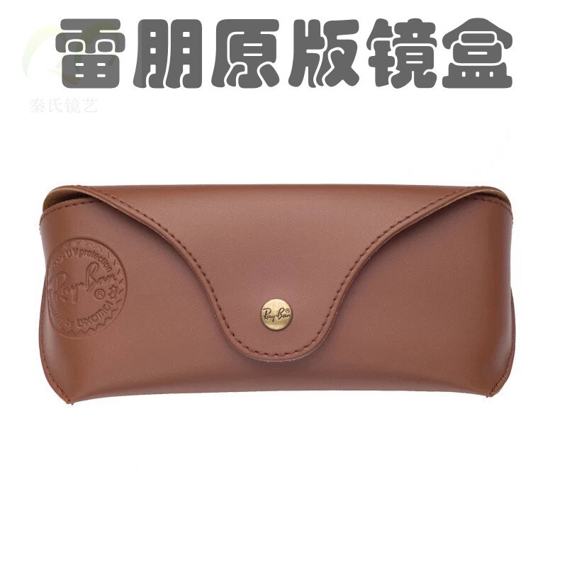 Ray-Ban Original Leather Glasses Case, Simple and Portable, Pressure-Resistant Myopia Glasses Case, Sunglasses Case
