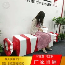 GRP Candy Sitting Stool Modern Beauty Chen Mall lounge Painted Seating Room Inside and outside Landscape Leisure Chair Custom