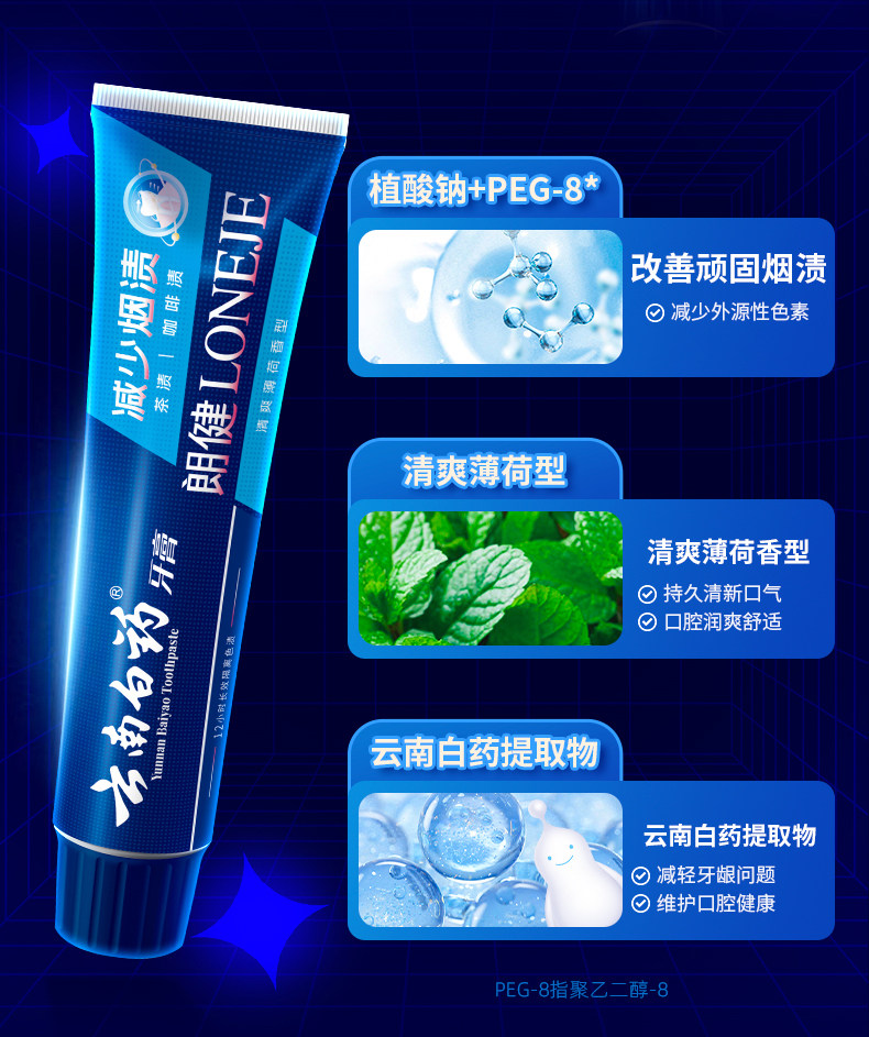 安享好物 安享B级牙膏-云南白药朗健牙膏 行标 