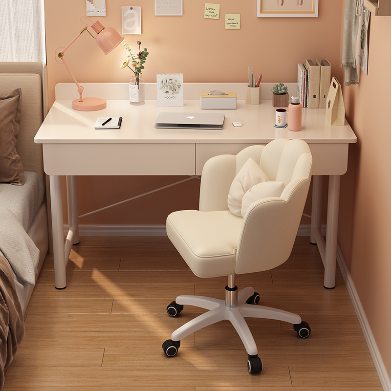 Computer Desk with Drawers, Office Desk and Chair Set, Simple Home Study Desk, Writing Desk, Work Station in an Ins Style