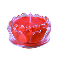 (Gift) Big Lotus Candle Red * 1