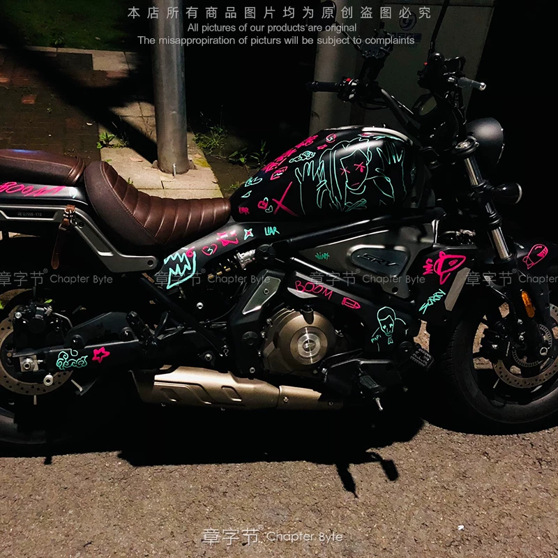 Стикер Jinx Kimkis Sticker Tie Zuorian Graffiti Night Heroes Decoration Sticker Kim Kos Rotten Right Blade Helmet Sticker