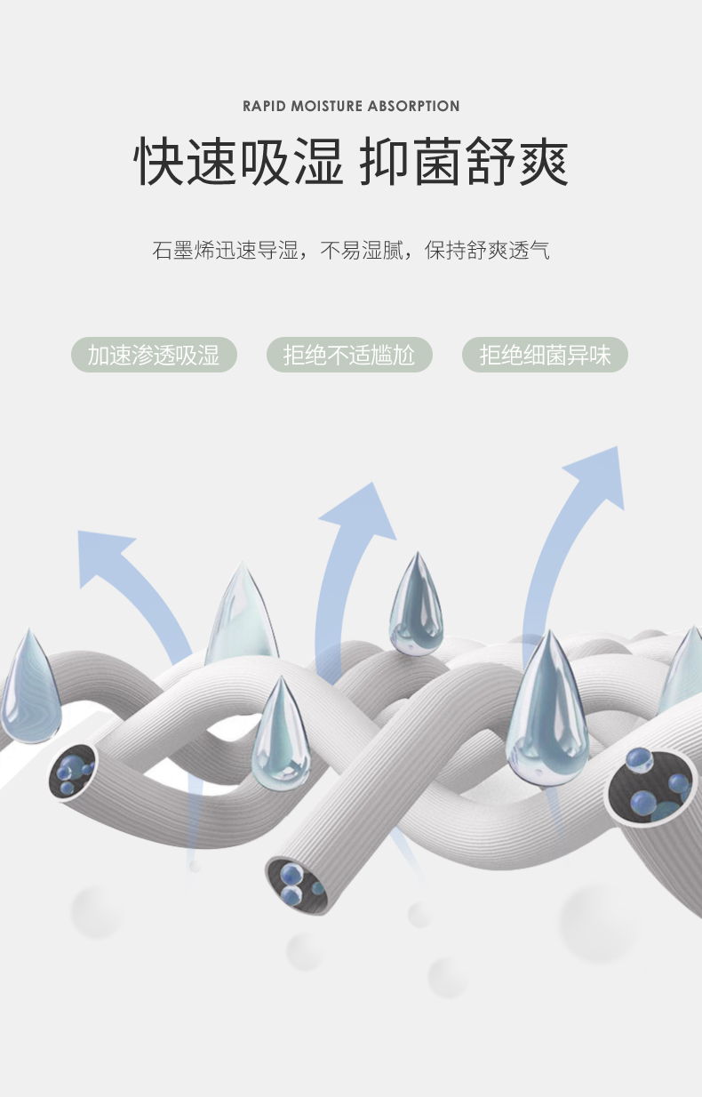 美雅挺  石墨烯高腰收腹内裤 3条 图3