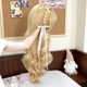 Lolita Style Long Curly Wig for Women, Sweet and Cute, Natural Big Waves, Jk Daily Wear, Off-White Full Head Wig