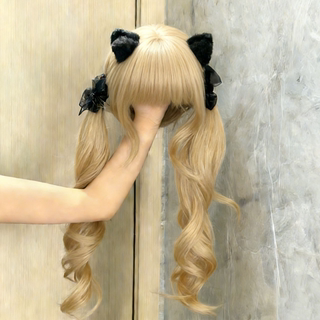 Sweet Girl Wig with Long Curly Hair, Lolita Style, Cute and Natural, Jk Bangs, Big Wavy Long Curly Hair, Full Head Wig