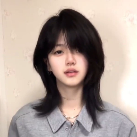 Wolf tail wig, unisex, medium and long hair, Japanese style, unisex style, mullet head, student, daily atmosphere, full headgear style