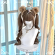 Lolita Wig for Women, Long Curly Hair, Sweet Double Ponytails, Similar to Xiao Luo's Style, Everyday Fluffy Natural Realistic Full Head Wig