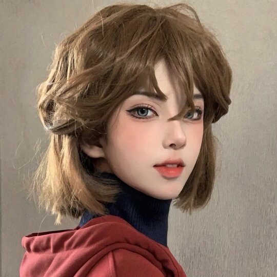 Detective Conan Cosplay Wig Female Short Bob Hair Shiki Kaito Same Style Anime Japanese Style Full Head Wig