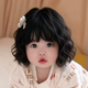 Baby Wig for Girls, Short Curly Hair, Sweet and Cute, Naturally Fluffy Bob Hairstyle, Suitable for Daily Performance and Photo Shoots, Full Head Wig