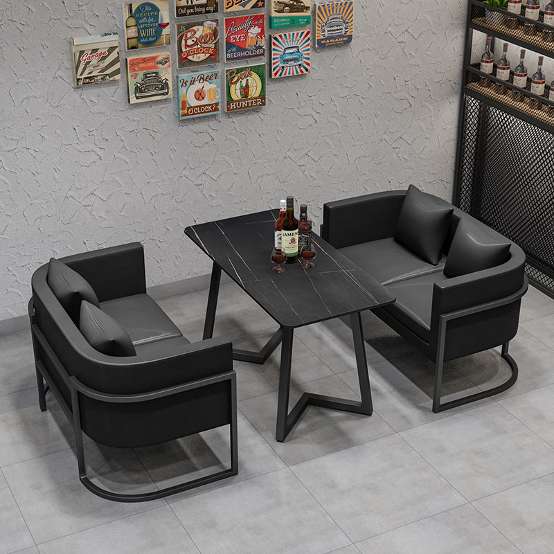 Retro industrial style bar clear bar barbecue shop table and chairs coffee restaurant music dining bar pub sofa deck