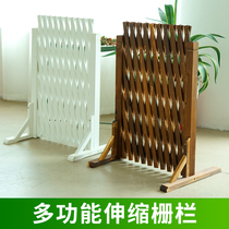 Outdoor anti-corrosion wood fence outdoor retractable fence guardrail indoor pet fence decorative grid partition wooden flower stand