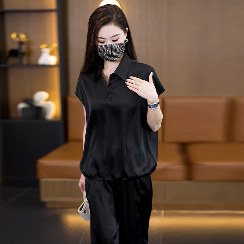 Plus-Size Women's Stunning Summer Outfit, Two-Piece Set, Fashionable and Elegant, Casual 2026 Super Popular Summer Wear, Complete Set