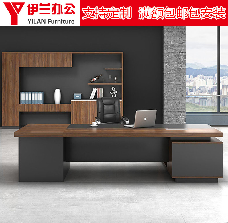 Customized Italian boss table single president table desk simple modern executive table table and chair combination general manager table