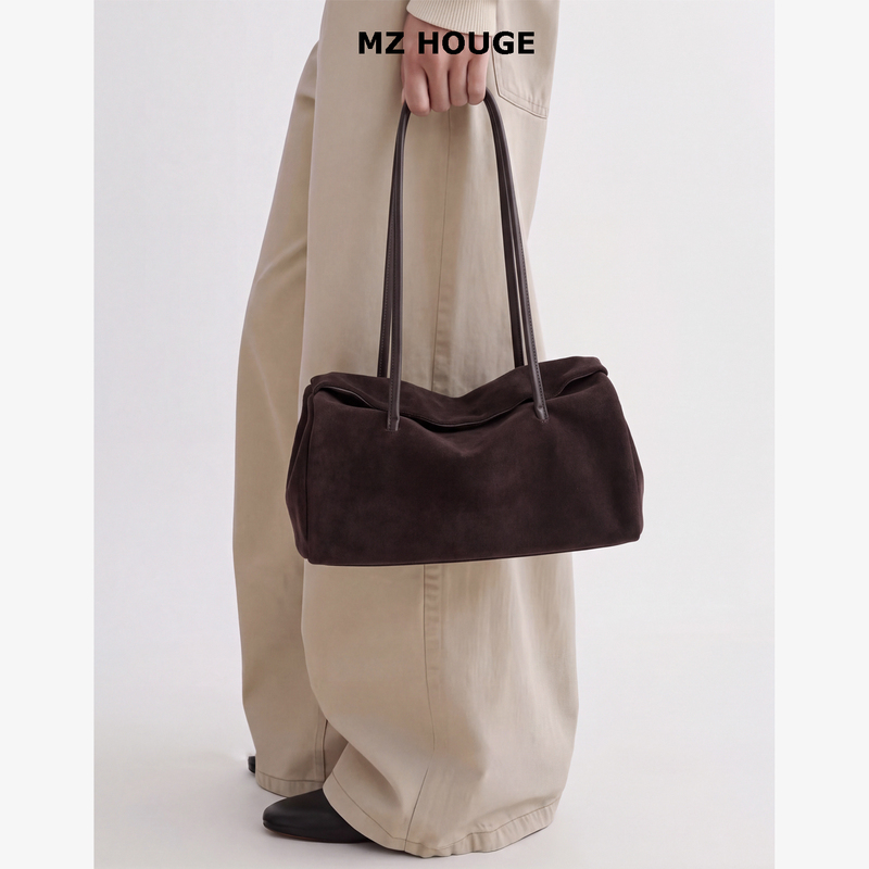 Mz Houge Suede Niche Pillow Bag 2026 New Autumn and Winter Casual Versatile Shoulder Underarm Bag with a High-End Feel Mz Houge Suede Niche Pillow Bag 2026 New Autumn and Winter Casual Versatile Shoulder Underarm Bag with a High-End Feel