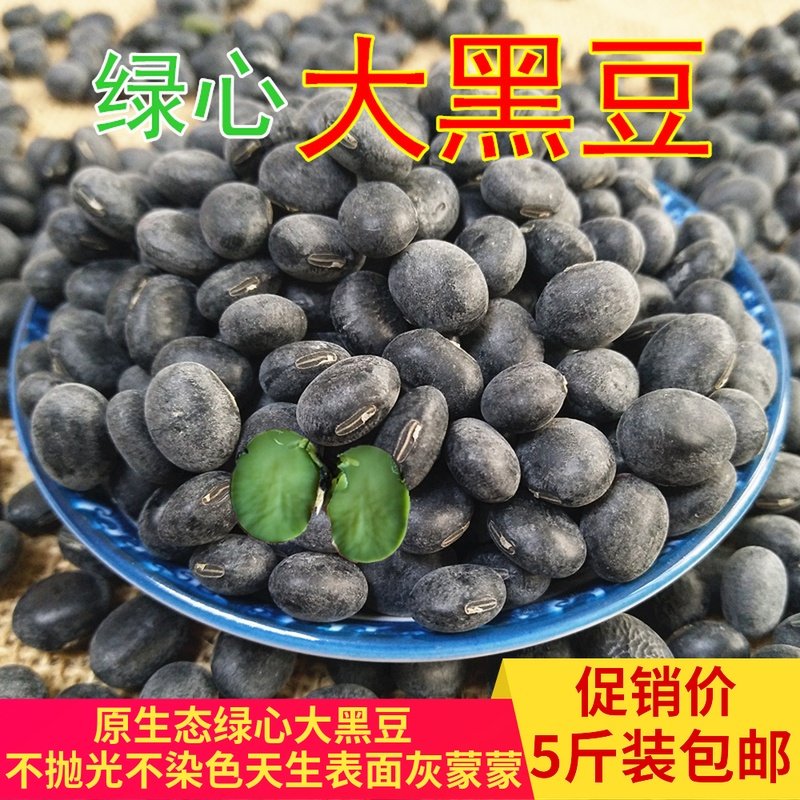 Green core black beans new goods farmers self-planted large black beans non-genetically modified green core black beans green black beans green black black beans green seed bulk 5kg