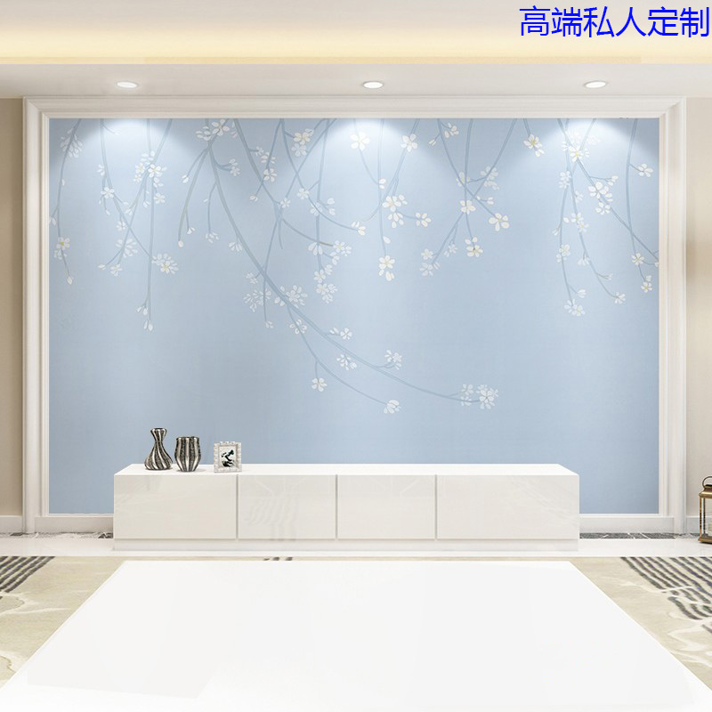 8D Tv Background Wall Wallpaper Modern Minimalist Living Room Sofa Bedroom Wallpaper Mural Elegant Floral Film Wall Covering