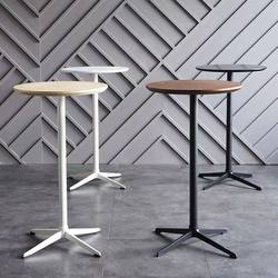 Retro Style Solid Wood Tall Round For Home Outdoor Commercial Bar Table and Chair Combination Outdoor Balcony Casual Bar Table