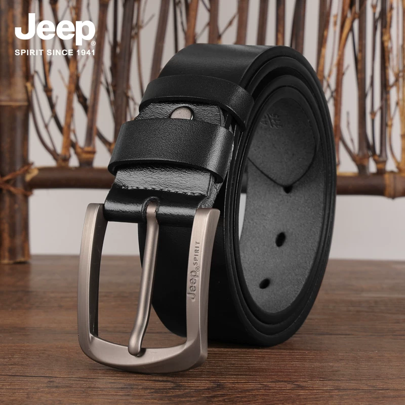 Пояс для мужчин Jeep, универсальные кожаные брюки, корейский стиль, натуральная кожа