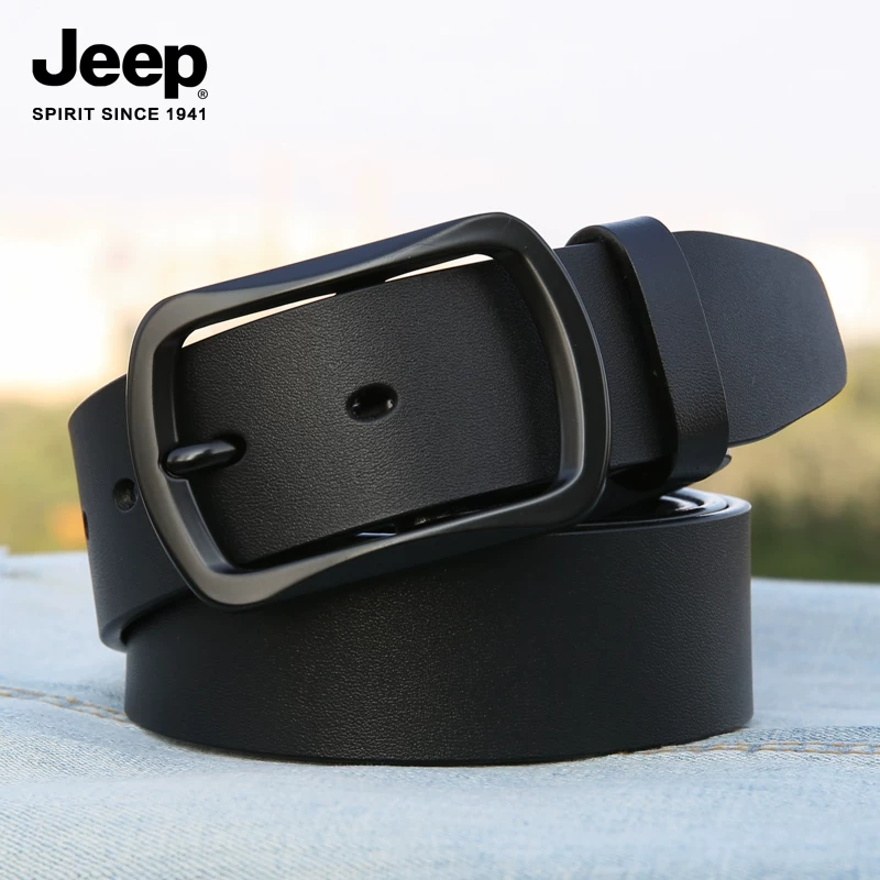Пояс для мужчин Jeep, универсальные кожаные брюки, корейский стиль, натуральная кожа