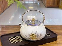 Tao Yiju silver pot kettle sterling silver 999 handmade tea home cooking teapot large capacity foot silver bubble teapot