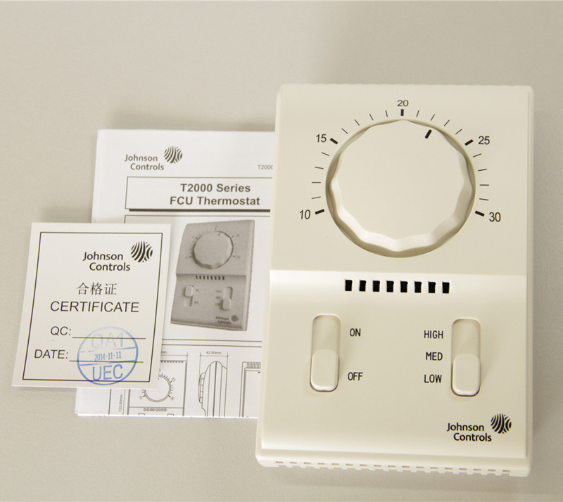 Johnson thermostat T2000EAC-0C0 single cold mechanical air conditioning panel fan coil switch T2000AAC