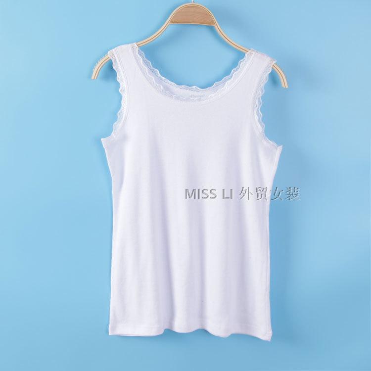 Mùa thu hình chữ U bằng vải cotton mỏng hình chữ U bằng ren nhỏ bằng phân bón XL U vest 80-160 kg áo kiểu trung niên