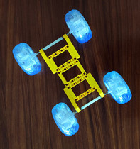 Compatible Lego shock absorbing Inertial Sliding Unpowered Small Frame Chassis Transparent Flash Hand DIY Skaters