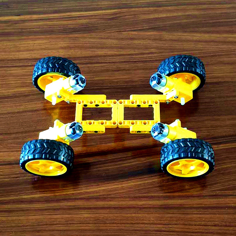 Compatible LEGO Plug block cross - country 4 - drive smart frame robot modified single double - layer patrol chassis DIY