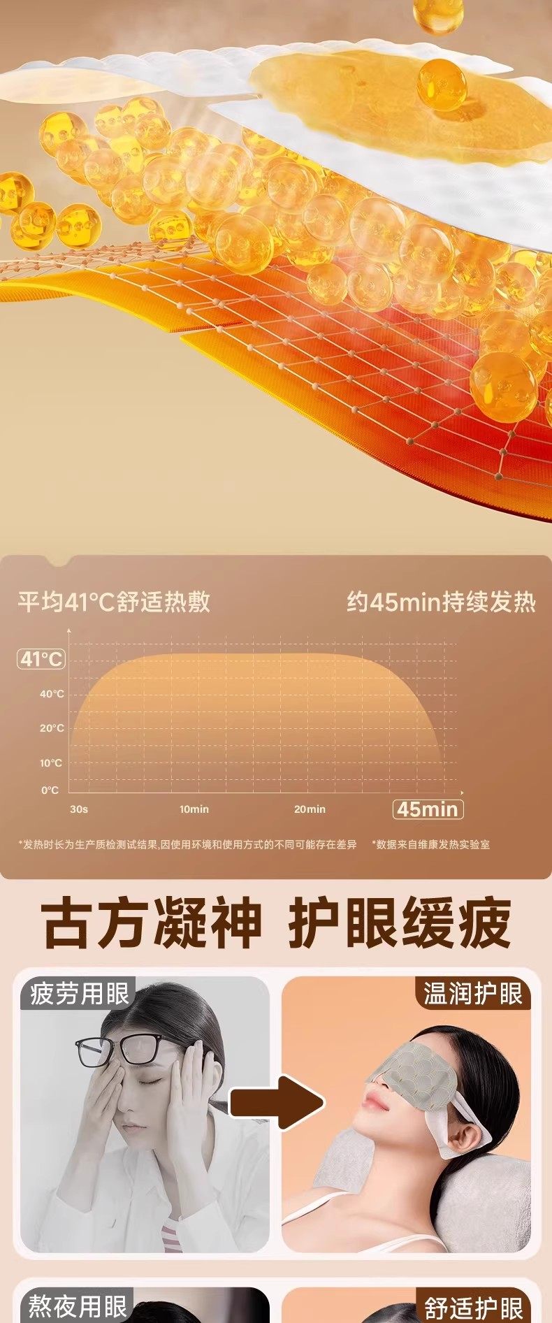 【中国直邮】 维康 (乌木茉莉) 芳香蒸汽眼罩 助缓解眼疲劳 10片*1盒