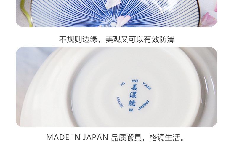 Meinung burn imported household bowls plates creative contracted Japanese ceramics notes ten dishes combination line grass